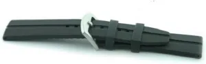 Black 22mm, unrestricted Yorkshire reunion 120/75 Offshore Tactical Diving Reversible Silicon Dive Strap 