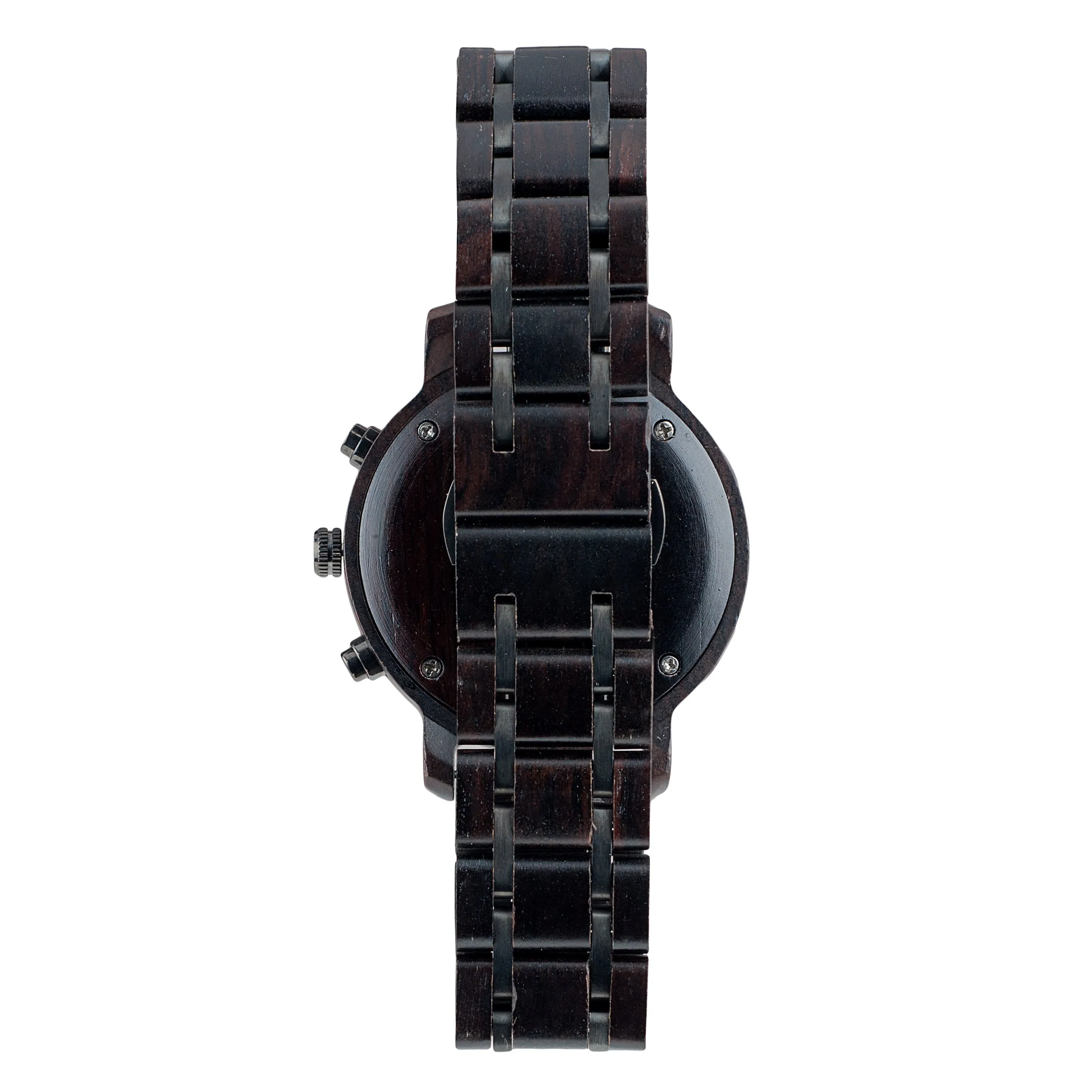 Bowen Ebony Wood Chronograph Watch - Ash Dial, Sapphire Crystal, Seiko Quartz Movement | Tidefall Series