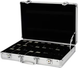 Box 24 yeast buyer Slots Aluminum Suitcase Case Display Storage Box Watch Storage Box Case Watch Bracket Watch Boxes Watch Box Watch Case Watch 