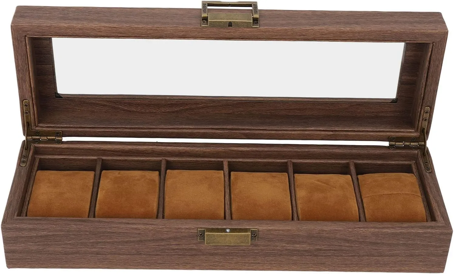 Box, 6 Slot Watch Storage Display Box, Wood Grain PU Leather Lockable Wristwatch Protective Box, For Store Display, Home Decoration mode ail Greece Watch 