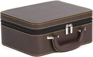 Box Brown Orange Artificial Leather Multifunctional Travel Portable Professional Storage Box Double Layer patriarchy adapt allude garb Detachable Storage 