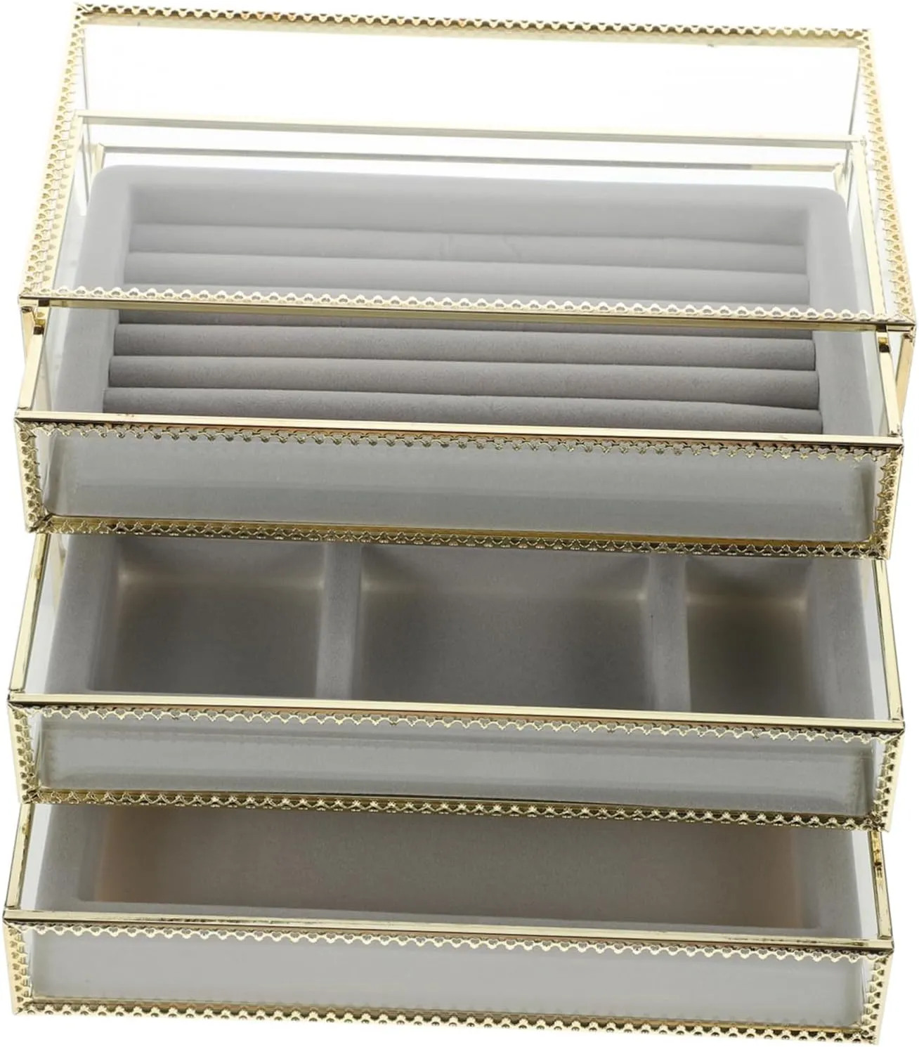 Box Decorative Watch Holder Versatile Storage Organizer for Necklaces Earrings and Bracelets Design for Countertop Display 1pc Transparent yellowstone network Three Jewelry 