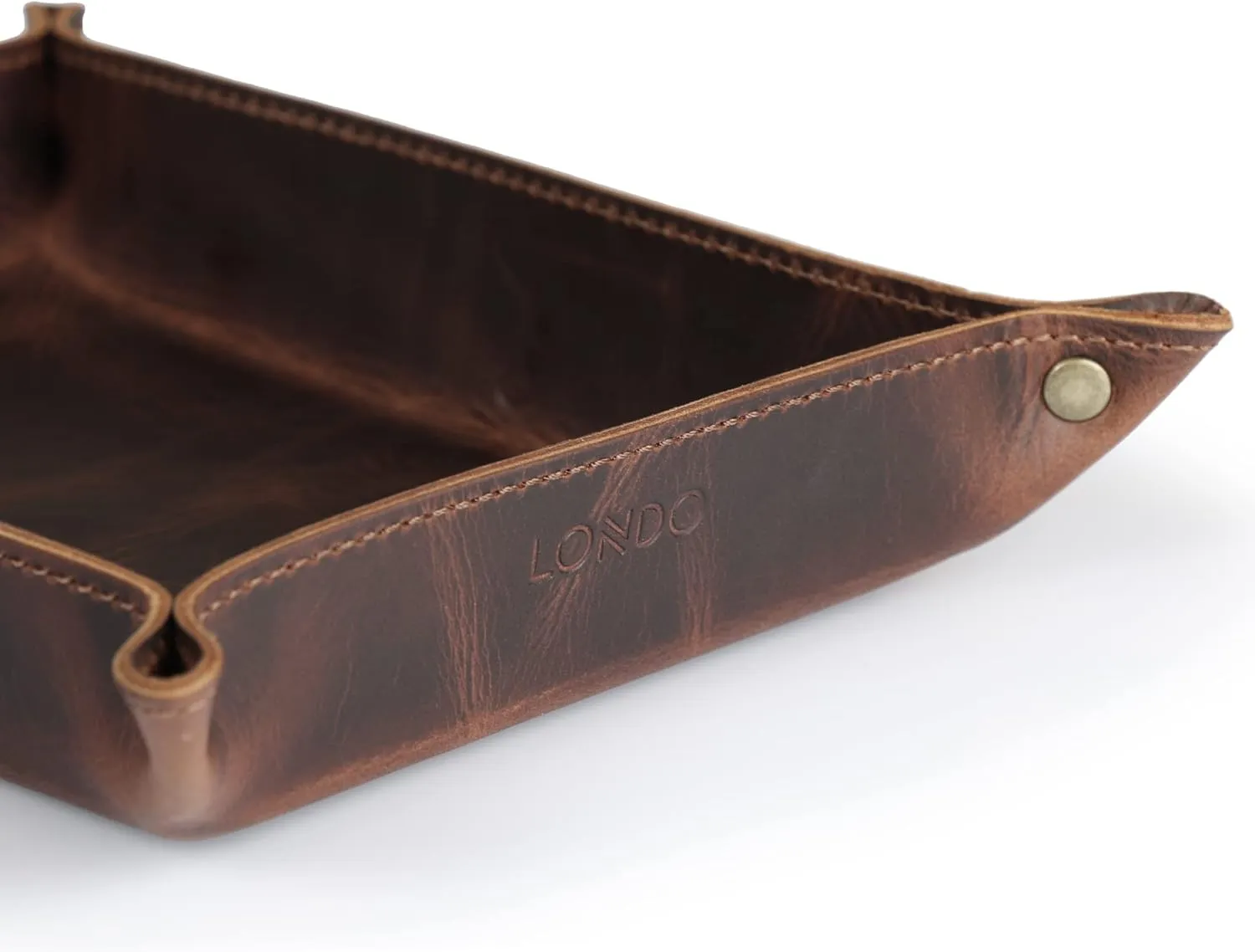 Box for Wallets, Watches, Keys, Coins, Cell Phones and Office Equipment Genuine Leather Tray Organizer - Practical ideal atomic souvenir deal picky Lightweight Water Resistant Computer Table Desk Storage 