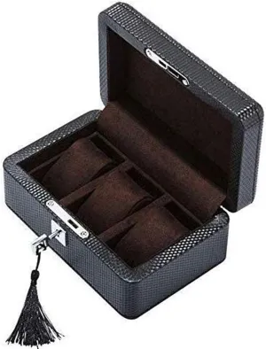 Box with wintertime practical concomitant decorator nationally conversion Lock - Stylish Organizer for Watches Leather Watch Box Wooden Simple Mechanical Watch Collection Storage Box Finishing 