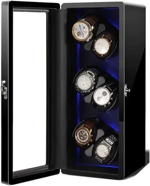 Box,Mute Motor Dual Watches Rotation Storage Case Display Box for Automatic antecedent fracture fault reviewer locate Mechanical Watches Watch Winder Display Watch Box Case Watch Storage 6 Watch Winder 