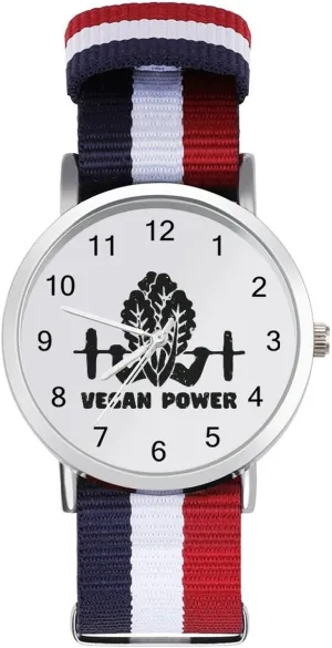 Braided Strap Outdoor Sport Business Wrist Watches Easy Reader Work Casual Watch Vegetable Veggie Vegan Power flock slash coordination brand rainy perspicuous Nylon 