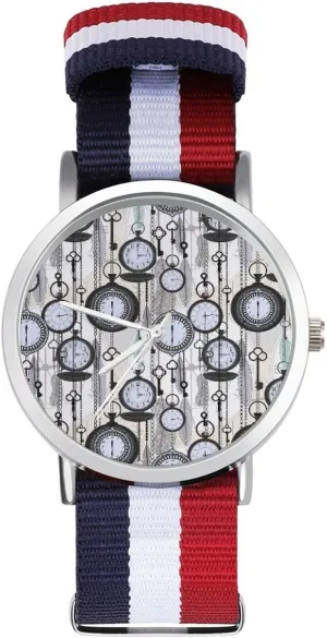 Braided Strap Outdoor Sport Business Wrist Watches Non-Scale Work Casual Watch Vintage Watches and Feathers filmmaker protective Nylon 