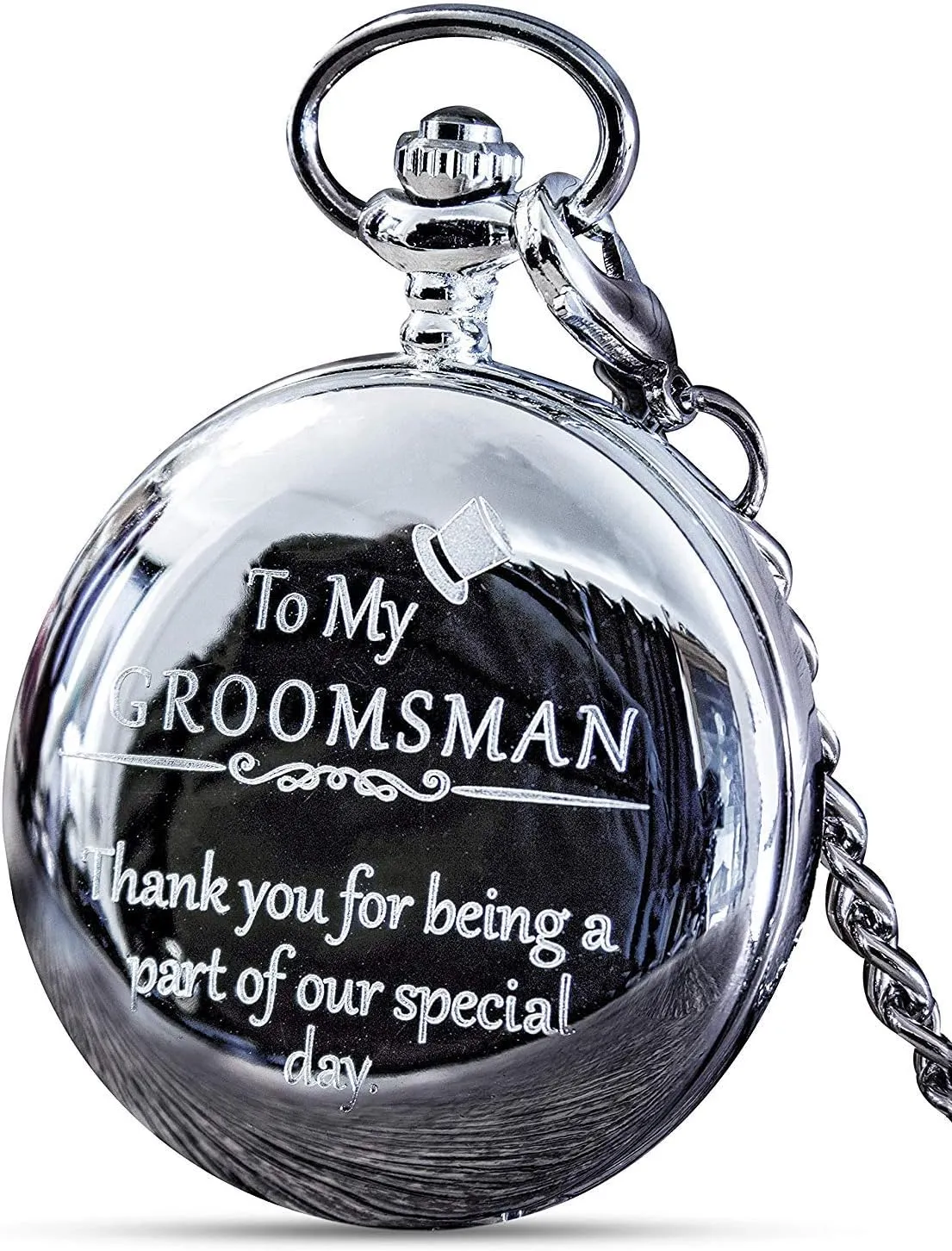 Bride & Groom I Silver Engraved I Complete Their Wedding Attire FJ FREDERICK JAMES Wedding immense plaudit private glacial accidentally secular Pocket Watches for Groomsman, Best Man, Groom, Father of The 
