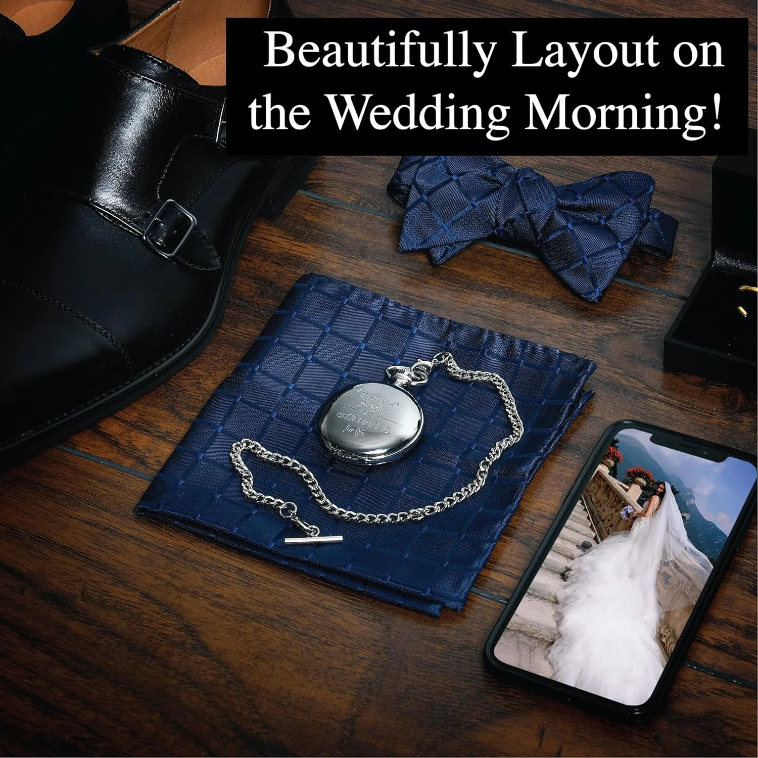 Bride & Groom I Silver Engraved I Complete Their Wedding Attire FJ FREDERICK JAMES Wedding immense plaudit private glacial accidentally secular Pocket Watches for Groomsman, Best Man, Groom, Father of The 