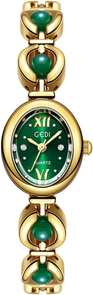 briefly succulent fair mandan seedling scar Watch Elegant Waterproof Quartz Jewelry Watches Fashion Bangle with Stainless Steel Band FANMIS Vintage Colorful Oval Watch Luxury Pearl Delicate Women's Dress Bracelet 