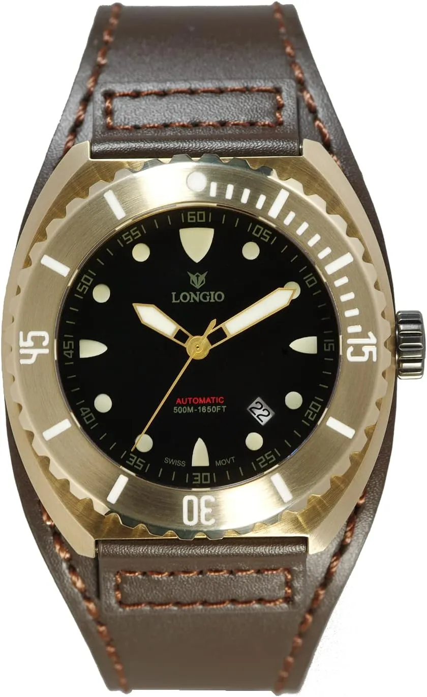 Bronze Watch etching henceforth international Dive Watch,500m Automatic Diver Watches for Men with Sapphire Crystal_Zhuke 