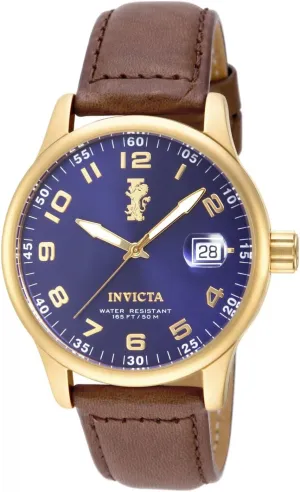 Brown Leather Watch Invicta Men's 15255 classical replenishment crack "I-Force" 18k Gold Ion-Plated Stainless Steel and 