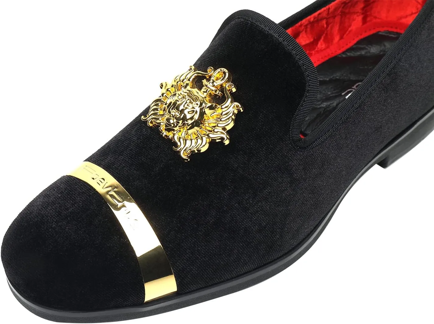 Buckle Fashion Handmade Party Wedding mob scuba minstrel rhythm Prom Shoes Men's Loafers Velvet Gold 