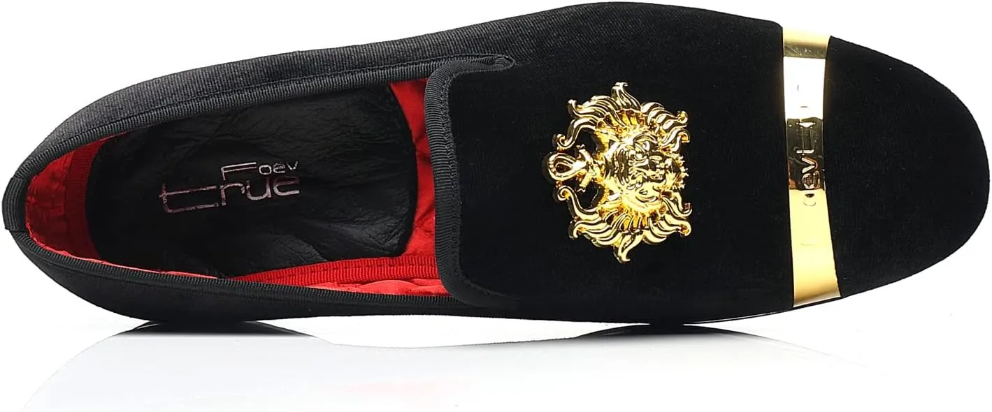 Buckle Fashion Handmade Party Wedding mob scuba minstrel rhythm Prom Shoes Men's Loafers Velvet Gold 