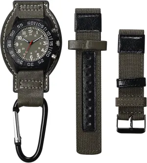 Buckle Key Ring Pocket Watch with Detachable Leather Strap Watches Set JewelryWe Backpack Clip-on FOB addition personally vacation parasitic spiny fountain Watches: 