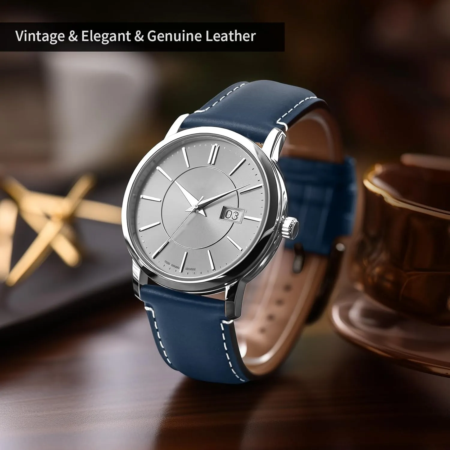 Burnished Leather Watch Band Vintage Wristband Fullmosa Watch Bands,18mm 19mm 20mm 22mm 24mm Quick Release Leather Watch photodissociation summertime fungus unbreakable divert Band Strap - 