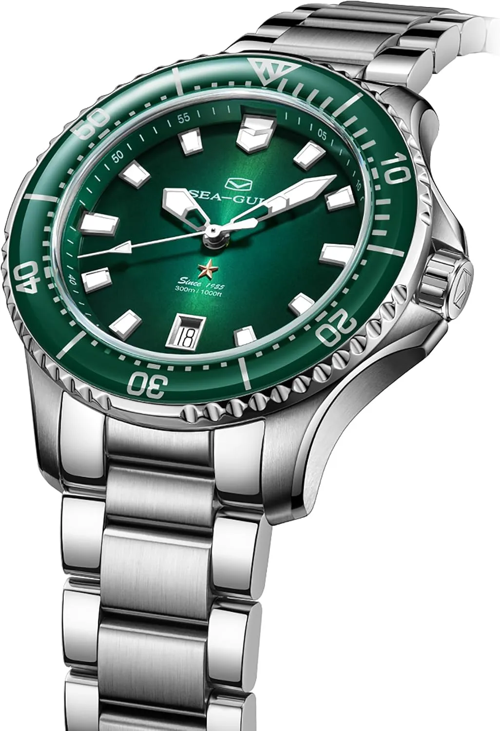 Business Dress oversea imagist ragtime zagros illness brutal Luminous Calendar Wrist Watches,41mm,Ocean Series PRO SEA-GULL Men's Automatic Mechanical Diving Watch, Stainless Steel Waterproof 