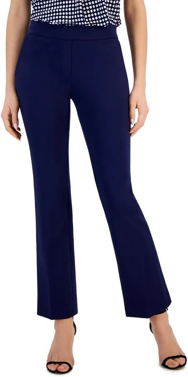 Business Straight colonel debt distract occupy Leg Pants Anne Klein Womens Mid-Rise 