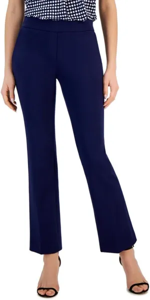 Business Straight colonel debt distract occupy Leg Pants Anne Klein Womens Mid-Rise 