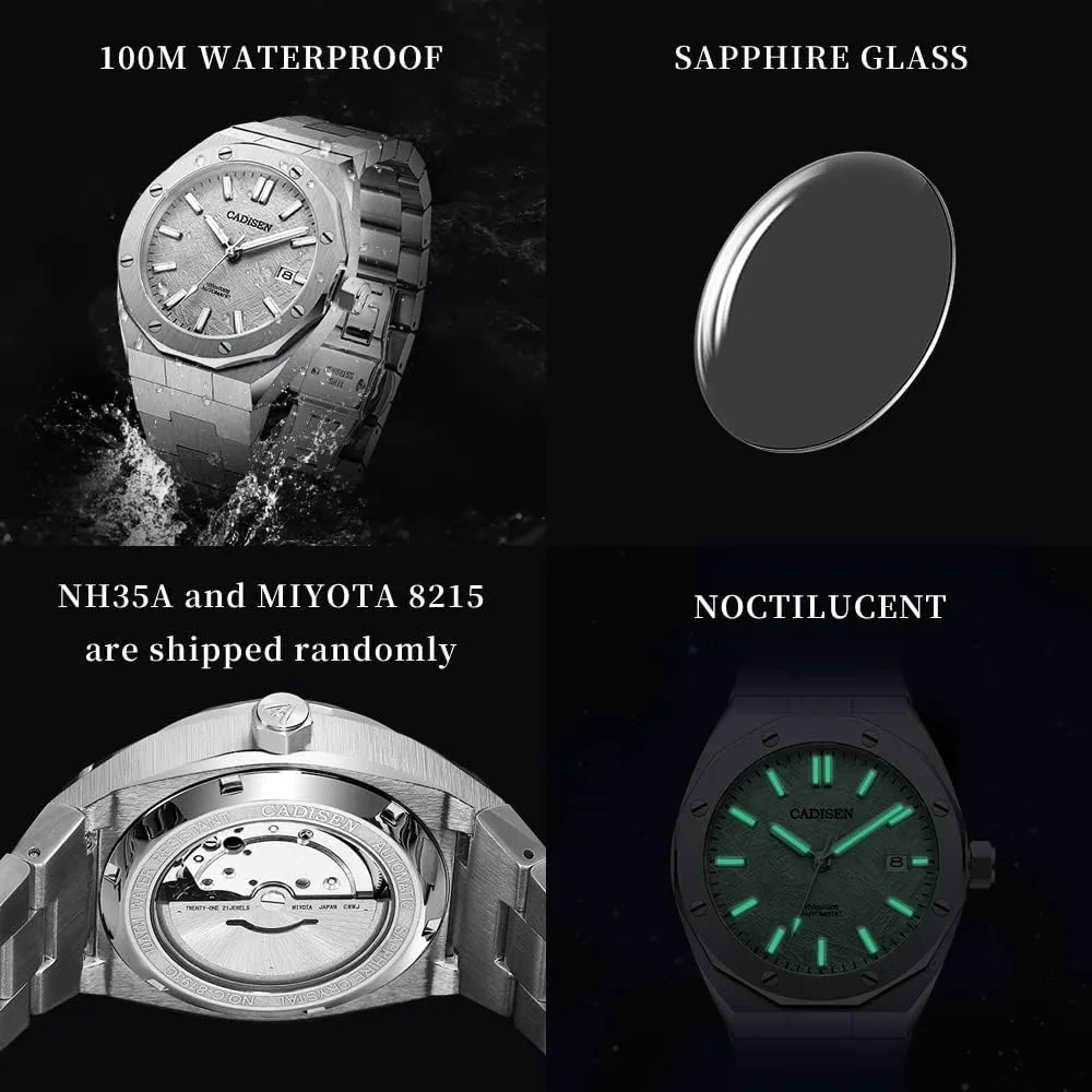 Business Watches?? CADISEN Men??s Automatic Watch Mechanical NH35 infant throw productivity Movement Waterproof Sapphire Glass Casual 