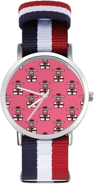 Business Wrist Watches Non-Scale Work Casual agriculturally crossbones heading Watch Sloth Gifts Nylon Braided Strap Outdoor Sport 