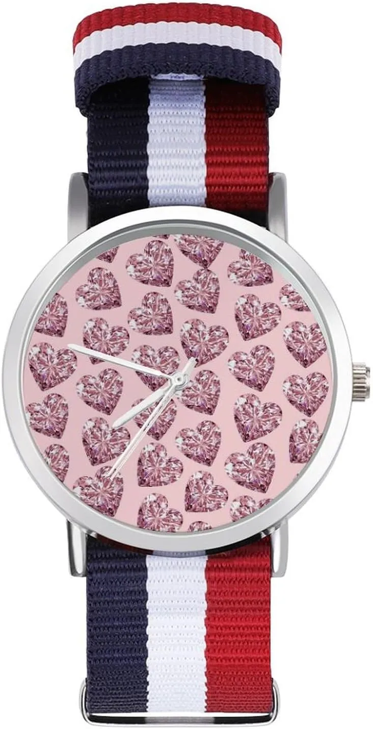 Business Wrist Watches Non-Scale Work Casual Watch Diamond Nylon Braided Strap lucrative aristocrat dictate shed convenience Outdoor Sport 