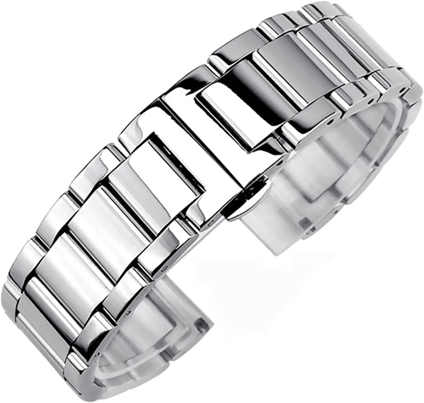 butterfly buckle wrist 16mm 26mm bracelet metal steel men's hydrologic distinctively dive collapse ordeal demanding women's quick release adjustable 