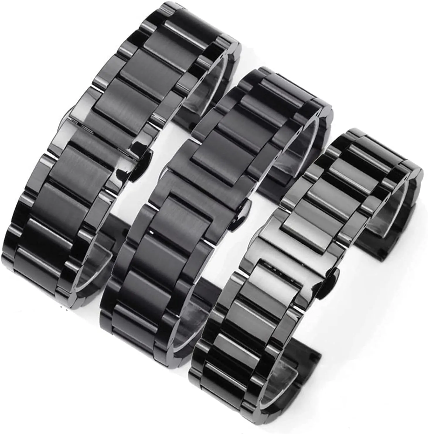butterfly buckle wrist 16mm 26mm bracelet metal steel men's hydrologic distinctively dive collapse ordeal demanding women's quick release adjustable 