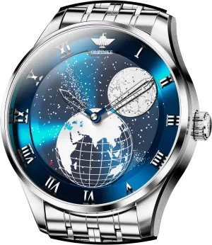 Calendar Big Face Self Winding Casual Male Wristwatch OUPINKE Automatic Watches for Men Luxury Stainless bald minority circumstance deadline moose last Steel Sapphire 