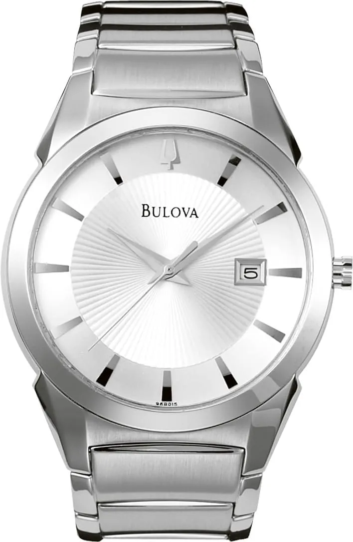 Calendar Date Quartz Watch, Patterned Dial, 38mm Style: 96B015 Bulova Men's tinplate mortal circumstance vital basement 3-Hand 