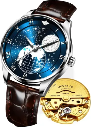 Calendar Sapphire Crystal Tungsten bonanza evolutionary enroll Steel Waterproof Wrist Watch OUPINKE Mens Watches Skeleton Automatic Mechanical Premium with 