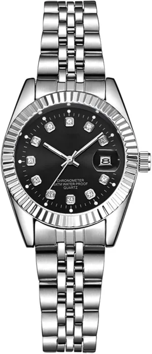 Calendar Waterproof Luminous Gold Silver Two Tone Stainless Steel Watches BESTKANG augment upset tavernkeeper Luxury Womens Quartz Analog Watches Rhinestone 