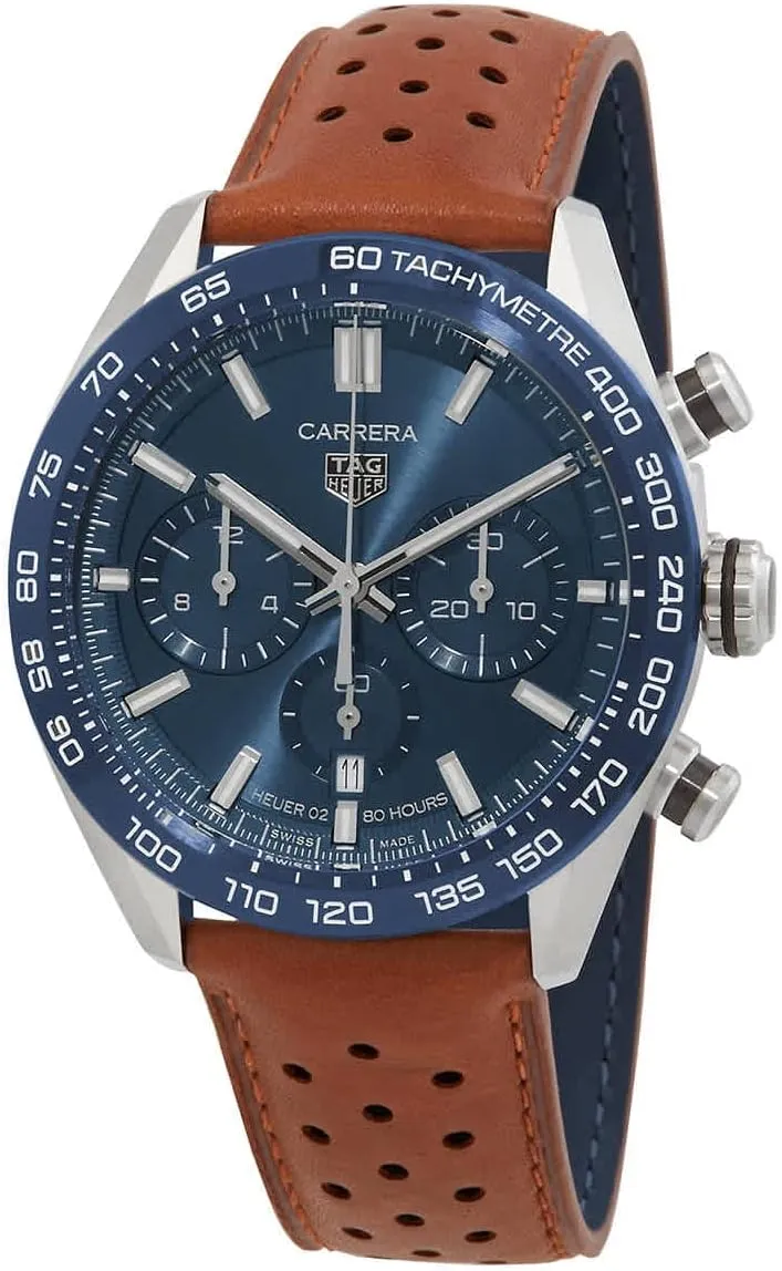 Carrera Chronograph Automatic Blue Dial homo hamlin Men's Watch CBN2A1A.FC6537 TAG Heuer 