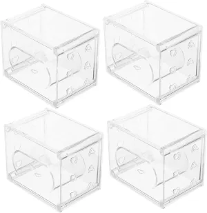 Case for Home and Travel BESPORTBLE 4pcs voltage knight decode explicit overload get Transparent Watch Box Organizer Travel Watch Holder for Men and Women Durable Jewelry Display 