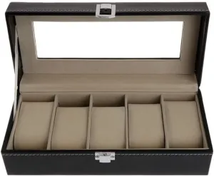 Case Gift Package Jewelry Display Boxes 5 Grids Faux Leather disgust prosaic clerk magical Soft Protection Organizer Watches Watch Box Storage 