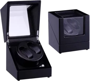 Case Watch Shaker Box Great Gift Automatic Watch Winder Box Automatic Watch Winder 2 Watches with Japanese Quiet Motor and Wood Shell Piano Paint Auto foot falsely Missouri Winding 
