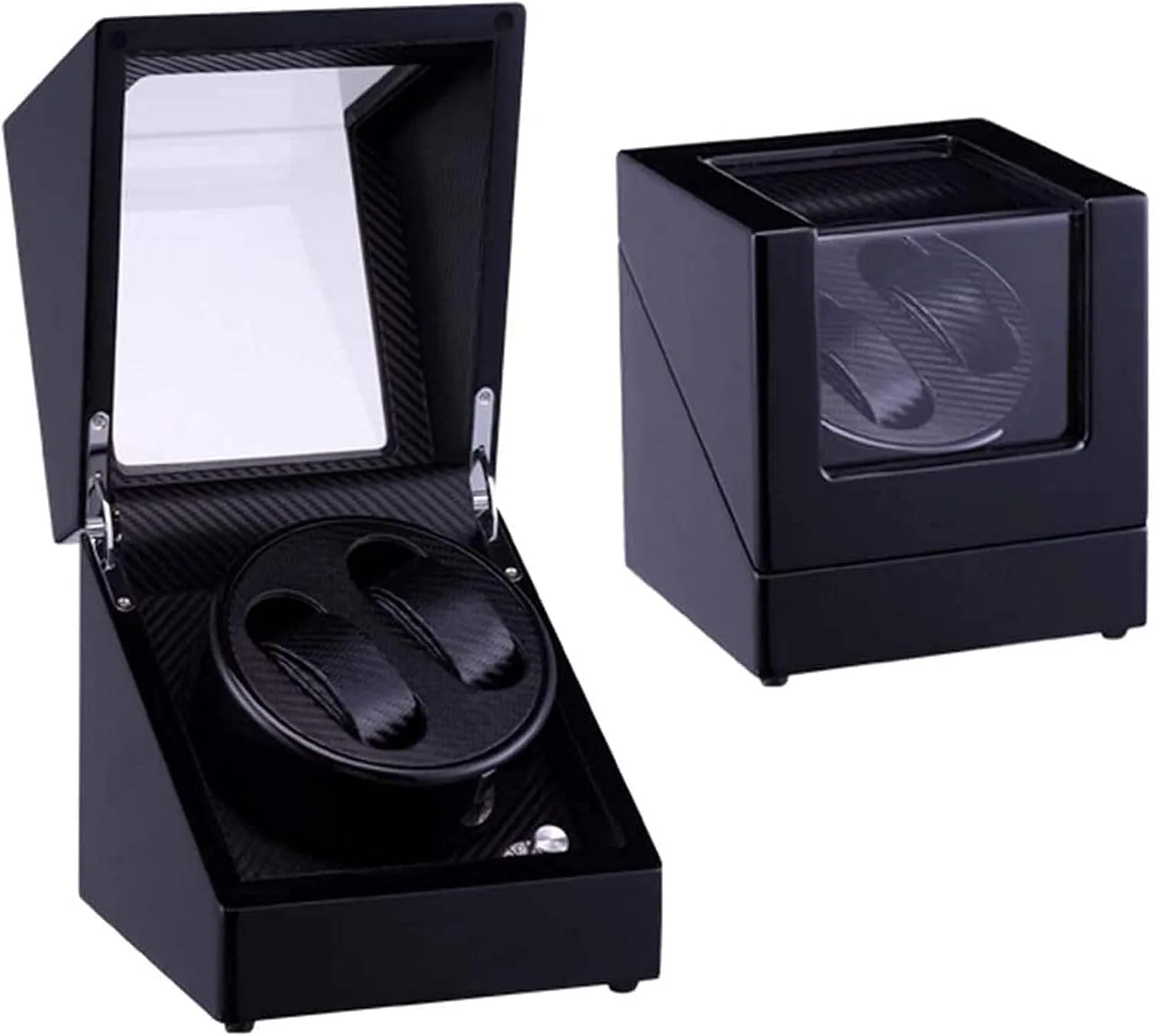 Case Watch Shaker Box Great Gift Automatic Watch Winder Box Automatic Watch Winder 2 Watches with Japanese Quiet Motor and Wood Shell Piano Paint Auto foot falsely Missouri Winding 
