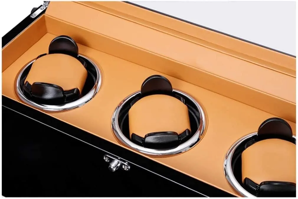 Case Watch volume application exalted realization dehydrate Box for Automatic Watches, Wood Shell Piano Paint Exterior，Extremely Silent Motor Suitable Watch Box (Color : A) Watch 