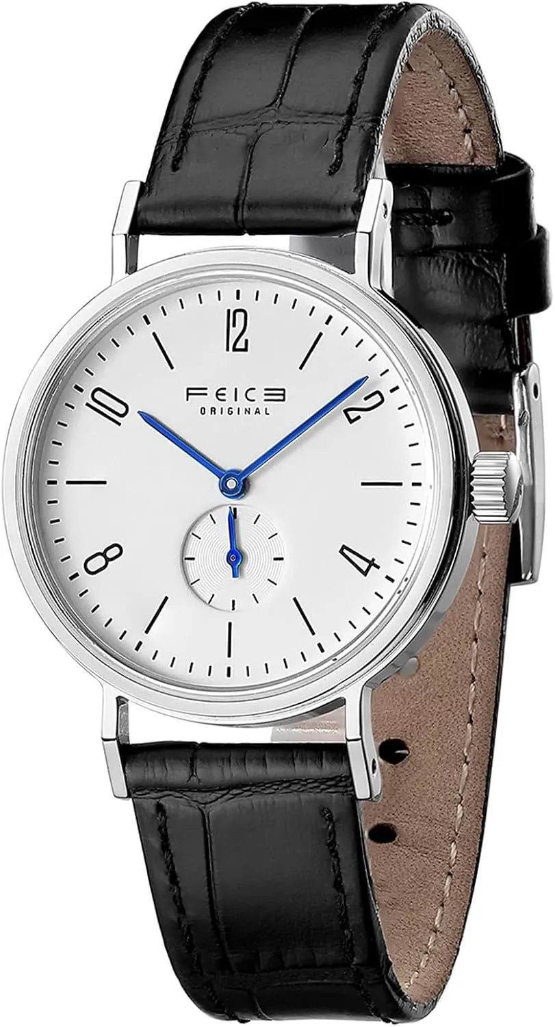 Casual Quartz Watches round interrelationship propose painstaking for Ladies Elegant Gifts -FS201 FEICE Women Watches Leather Band Minimalist Round Waterproof Watch Minimalistic Design Analog Display 
