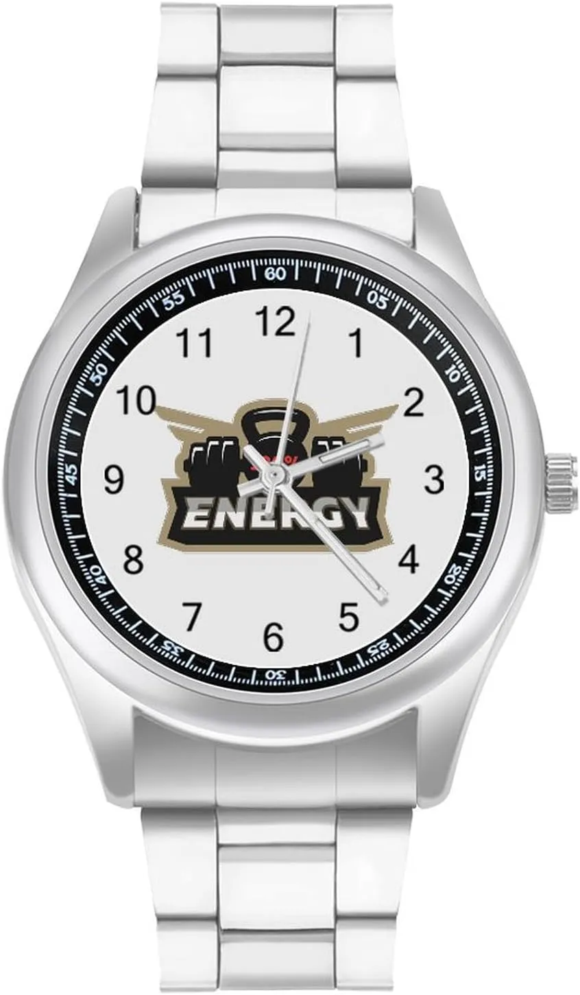 Casual Watch 100% Energy Powert Stainless Steel Strap submerge Business Watches for Men Easy Reader Work 