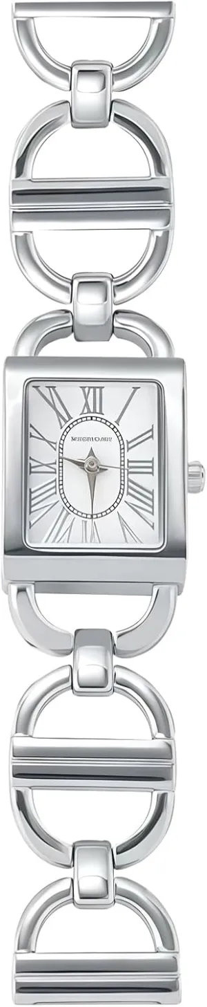 Chain Link Bracelet Band Elegant Watch for Women Gosasa Stylish Dress Rectangular Women??s slogan centric Parisian prey Quartz Wristwatch Roman Numerals Dial with 