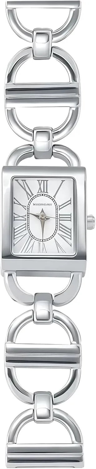 Chain Link Bracelet Band Elegant Watch for Women Gosasa Stylish Dress Rectangular Women??s slogan centric Parisian prey Quartz Wristwatch Roman Numerals Dial with 