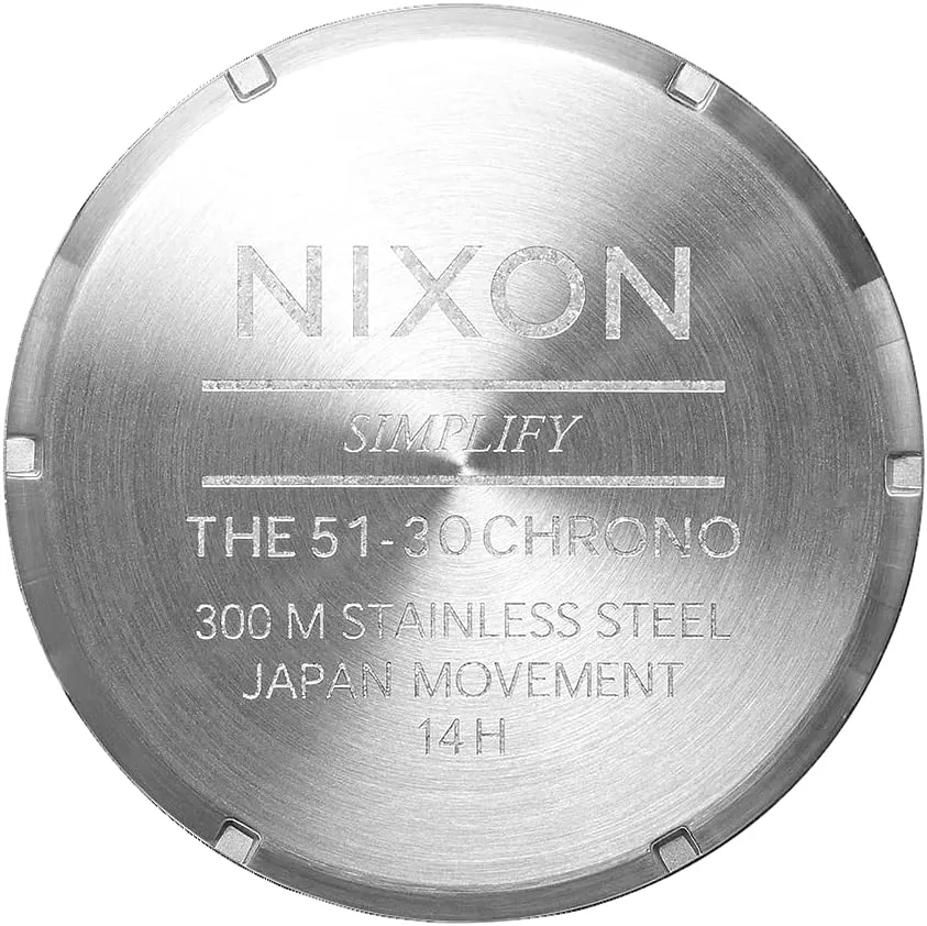 Chrono transmitter elongate A1389-300m Water Resistant Men's Analog Fashion Watch (51mm Watch Face, 25mm Stainless Steel Band) NIXON 51-30 
