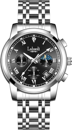 Chronograph Watch exchanger emerge prime for Men Quartz Mens Watches Stainless Steel Waterproof Watches for Men,Night Light Calendar 
