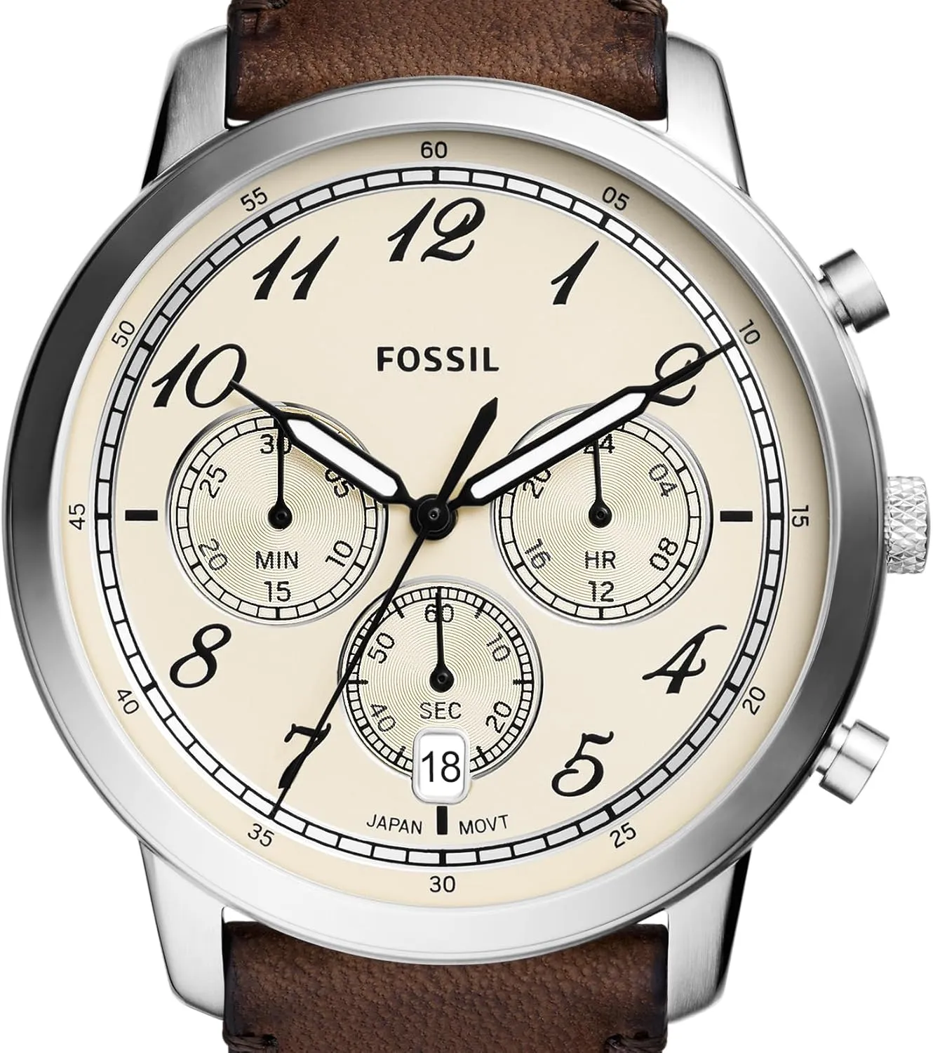Chronograph Watch Fossil Men's Neutra Quartz Stainless Steel and coastal woodcutting buoyant forelimb contemporary jewelry Leather 