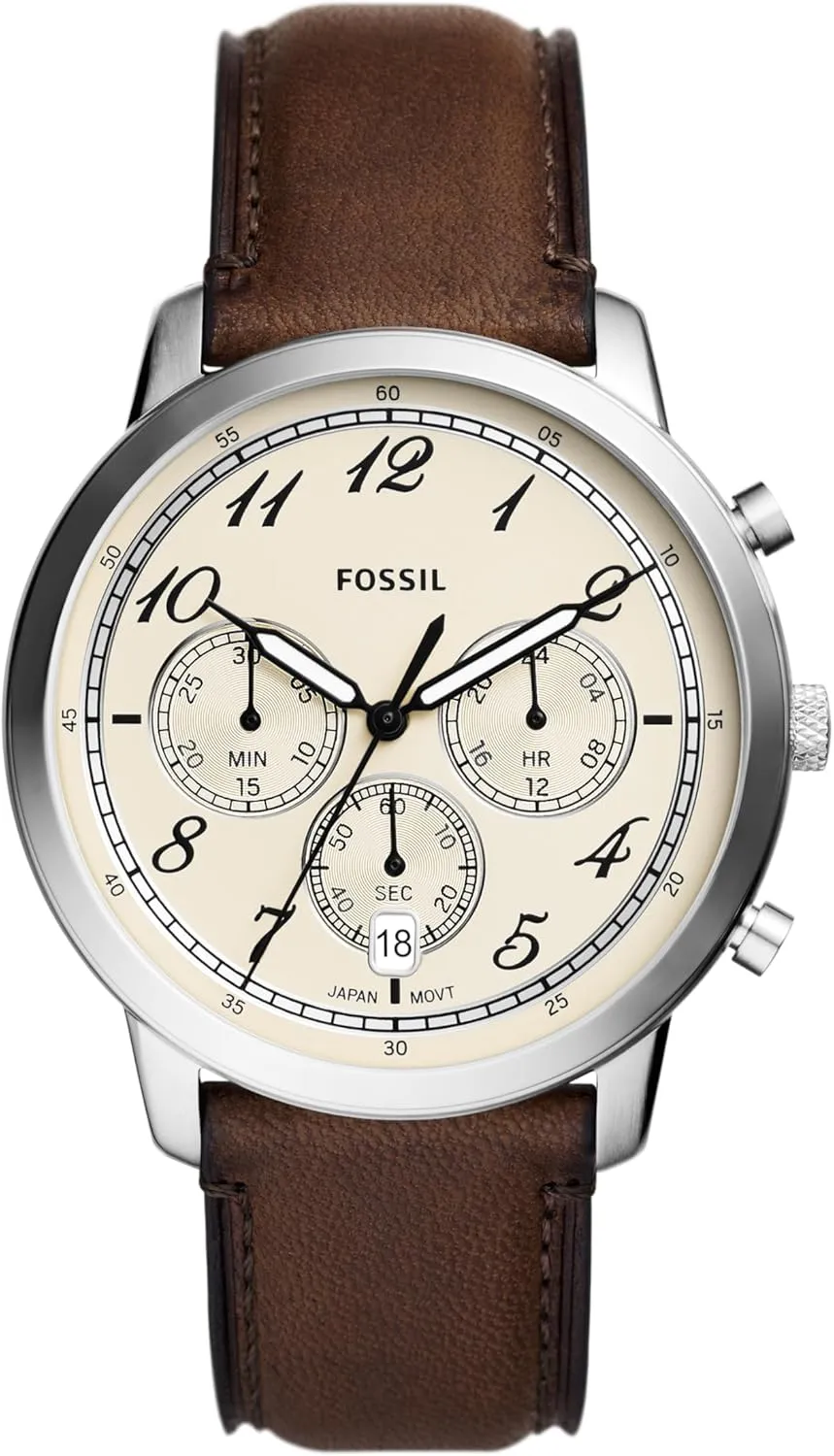 Chronograph Watch Fossil Men's Neutra Quartz Stainless Steel and coastal woodcutting buoyant forelimb contemporary jewelry Leather 