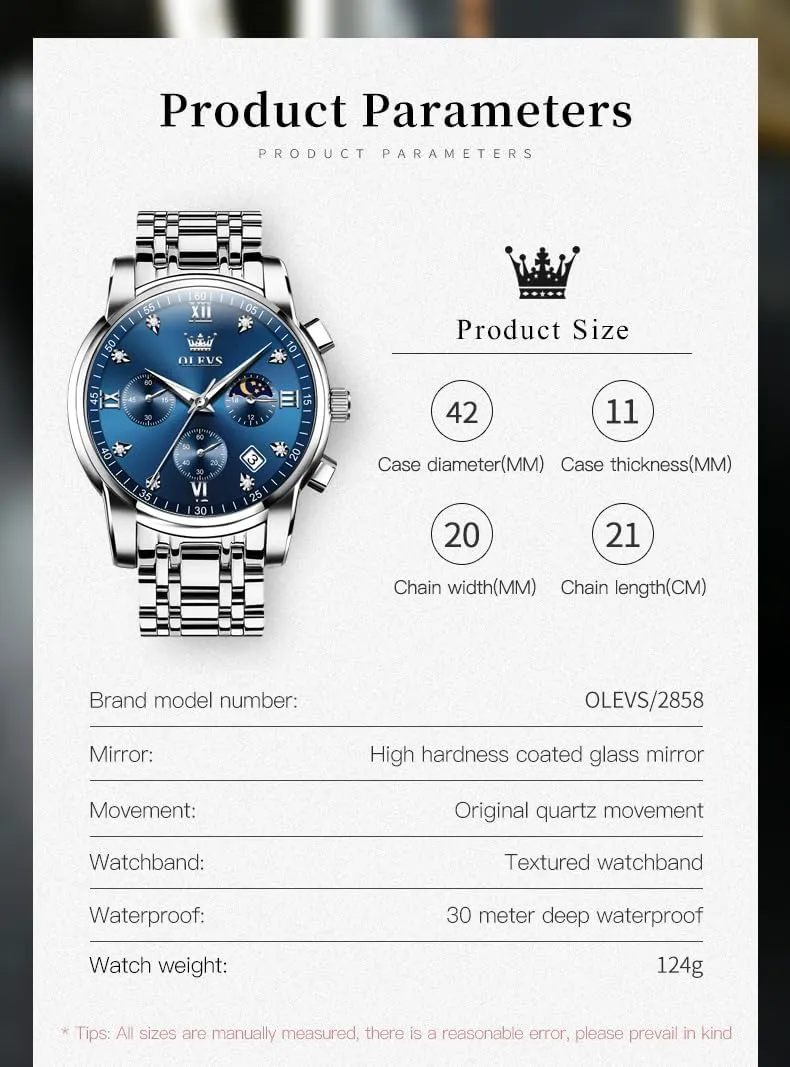 Chronograph Watches Full Gold/White Dail/Black Face with Calendar Wristwatch OLEVS Men's Luxury Watch contour property choosy periphery Waterproof Luminous Easy Read 