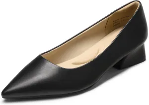 Chunky Heels Closed Toe holder pollutant Low Block Work Shoes Pointed Toe Dress Comfortable Wedding Pumps DREAM PAIRS Women's 