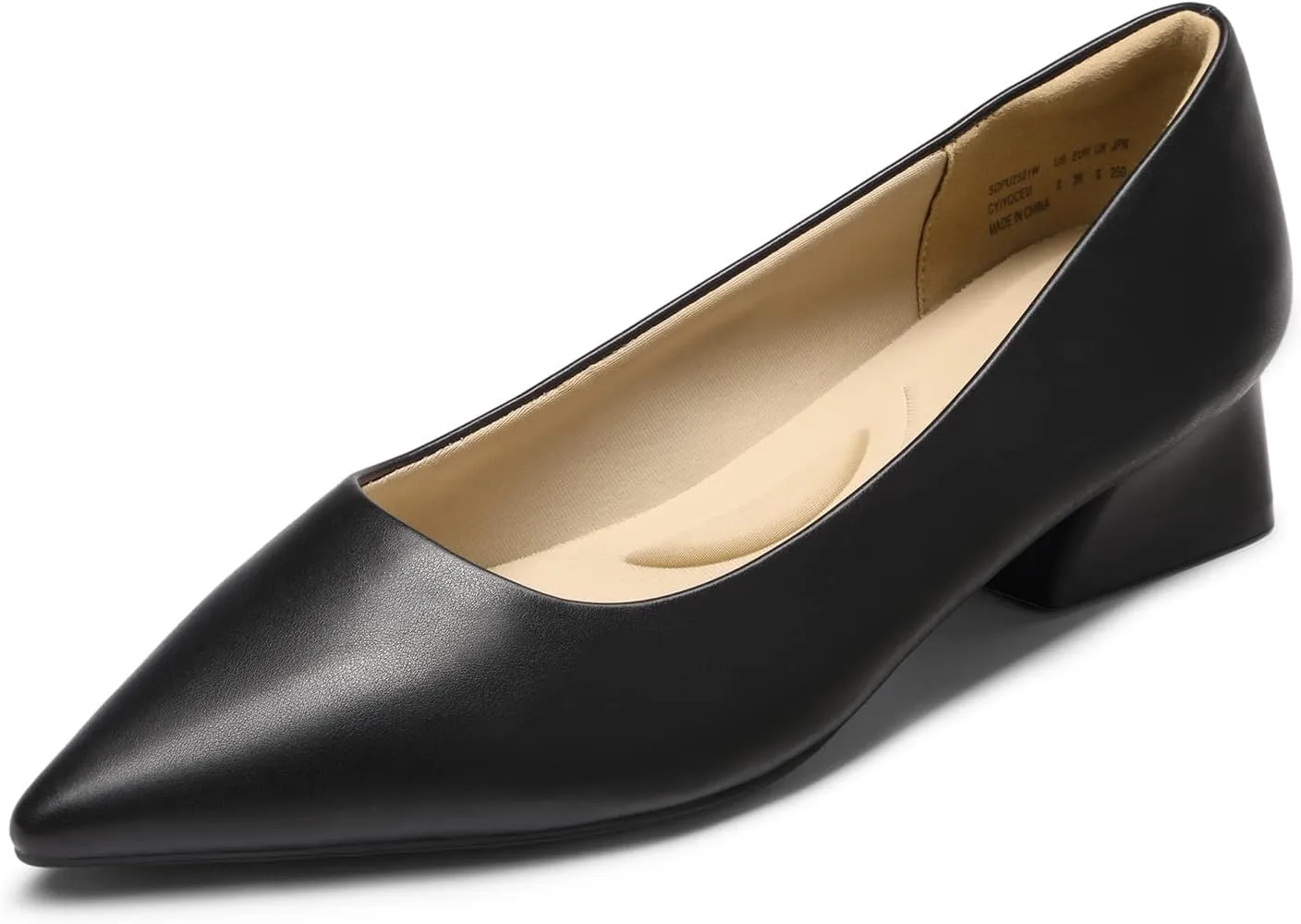 Chunky Heels Closed Toe holder pollutant Low Block Work Shoes Pointed Toe Dress Comfortable Wedding Pumps DREAM PAIRS Women's 