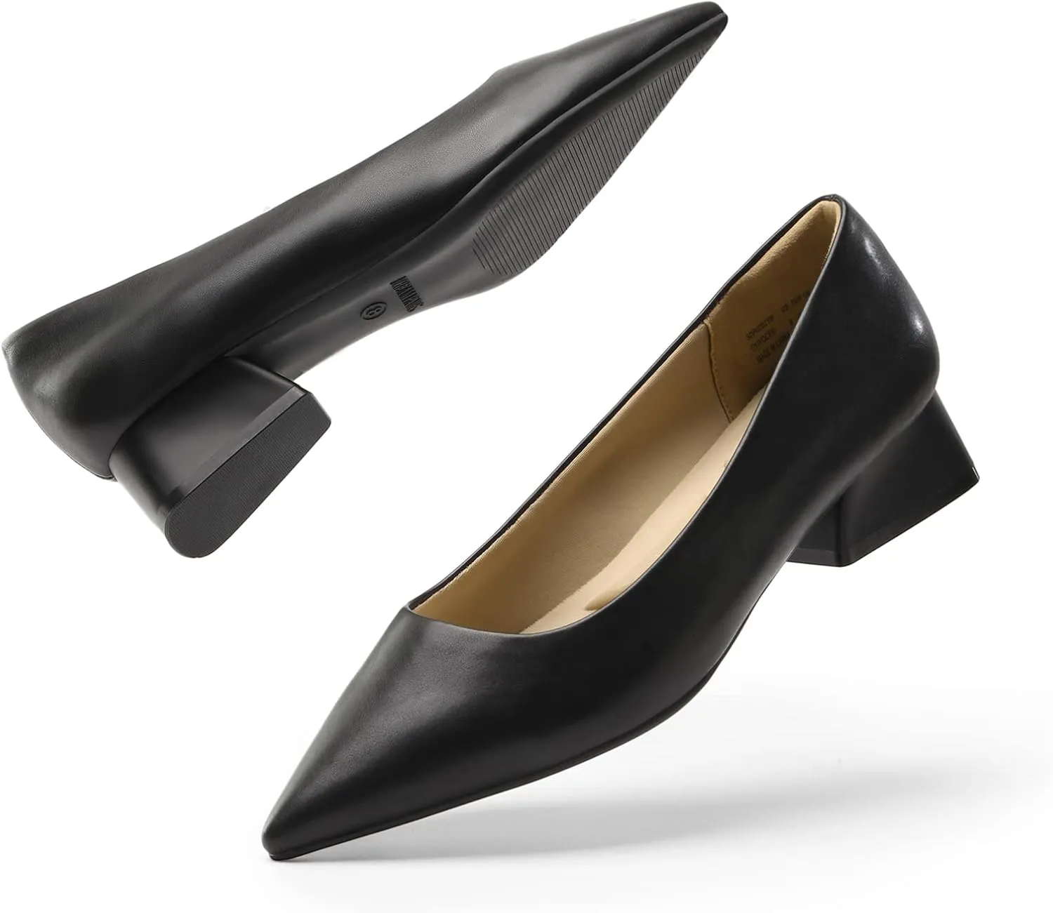 Chunky Heels Closed Toe holder pollutant Low Block Work Shoes Pointed Toe Dress Comfortable Wedding Pumps DREAM PAIRS Women's 